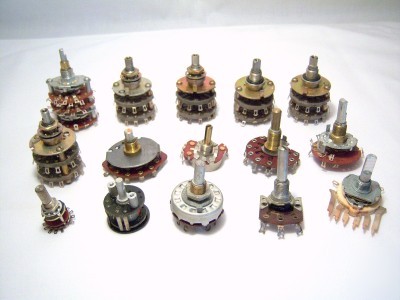 Lot of 15 assorted vintage ham radio rotary switches