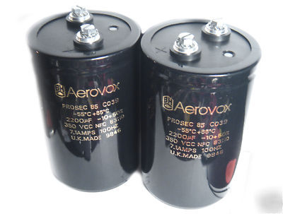 Bhc aerovox prosec CO39 capacitors 2,200UF / 350VDC