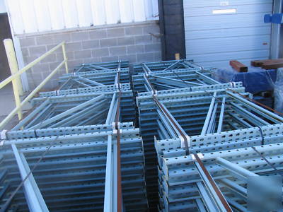 Lot of warehouse racking 329 uprights and 329 steps