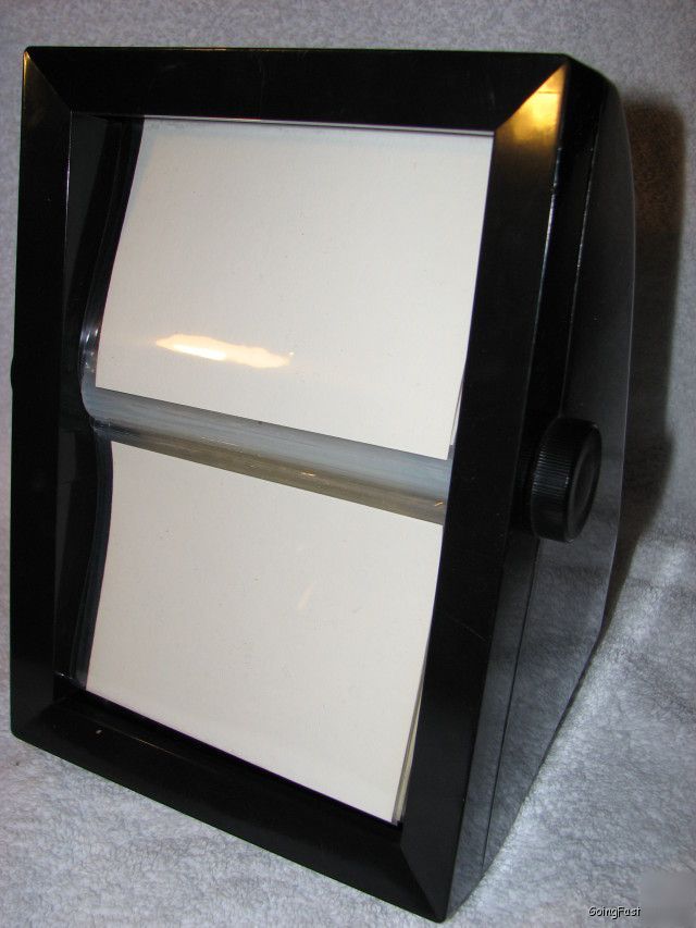 Photo rolodex 50 picture album holder desk showcase 90S