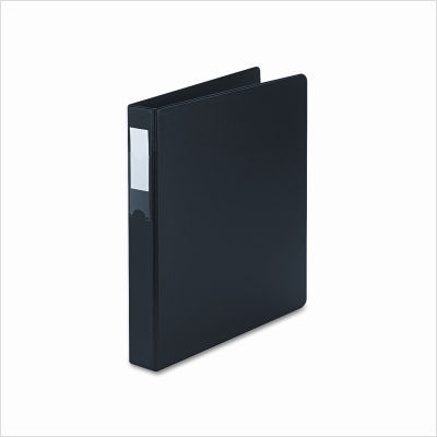 Locking no-gap d-ring vinyl binder, 1IN capacity, black