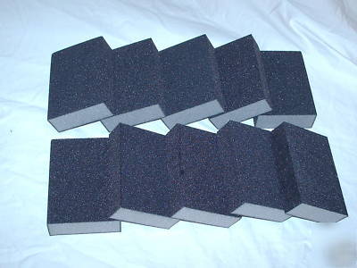 10 pack fine grit aluminum oxide sanding sponges
