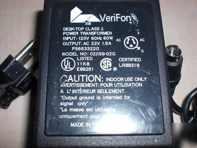 Verifone ac power transformer 02099-02G power supply