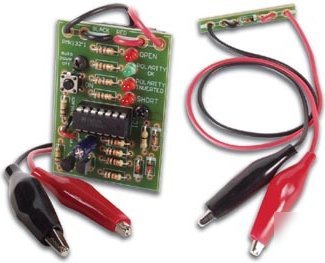 Audio amplifier speaker cable wire polarity checker kit