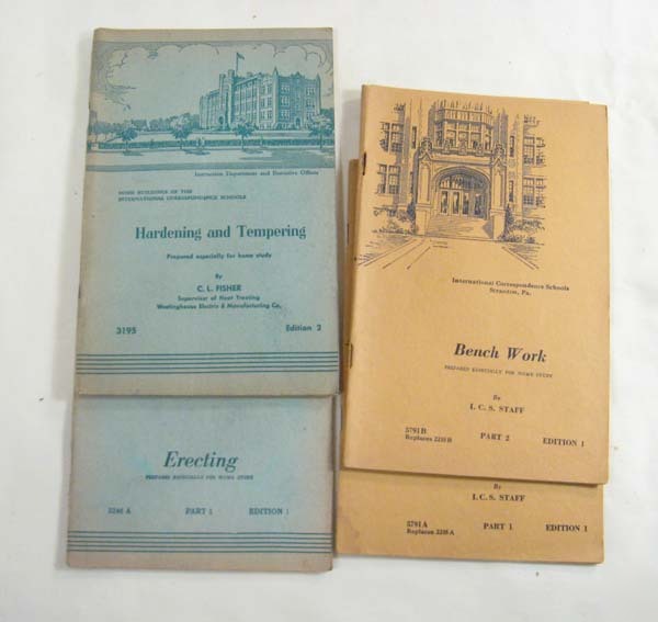 Lot of 4 vintage 1948-51 ics booklets bench work