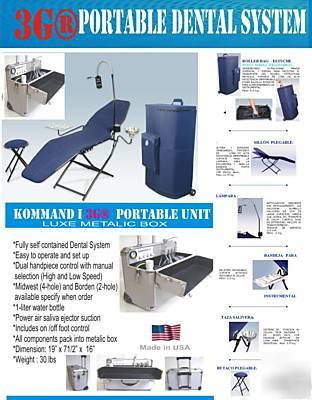 Portable delivery unit dental the luxe full package