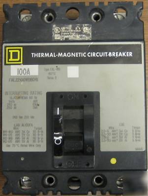 Square d FAL22100WB8041 circuit breaker type fal-wb