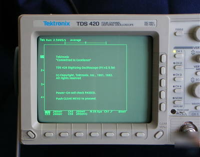 Tektronix TDS420 150 mhz digitizing oscilloscope 