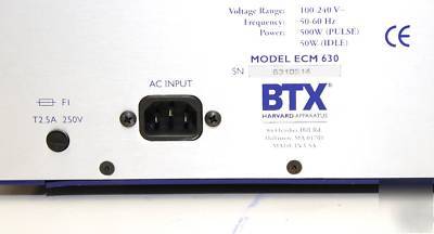Btx ecm 630 precision pulse electro cell manipulators