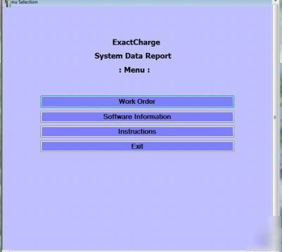 Hvac tool, exactcharge system data software, windows pc