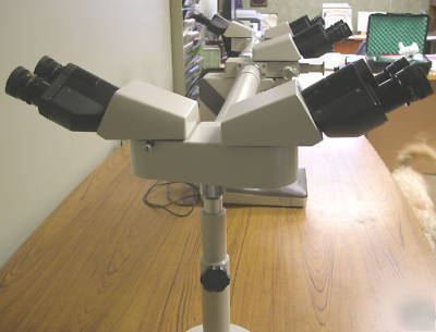 Nikon labophot-2 microscope 5-head multi-view unit 