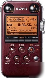 Sony PCMM10 portable audio recorder (glossy red)