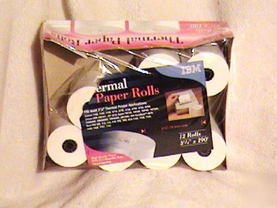 New 9 thermal paper rolls 3 1/8 x 190' 3.125 ~~opened