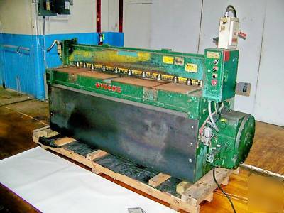 Wysong power shear 6' x 16 gauge, man. back gage, 1974