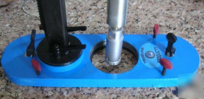 Core drill and stand with 10 core bits for counter tops