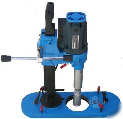 Core drill and stand with 10 core bits for counter tops