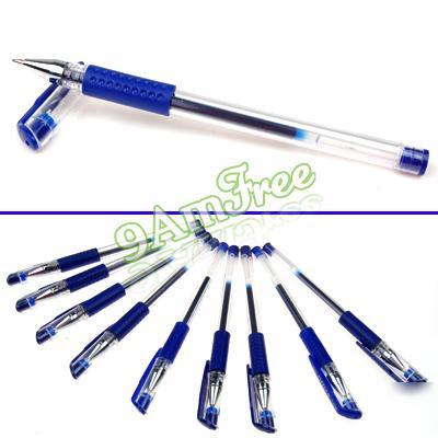 12PCS blue 0.5 mm roller-ball gel ink fine line pens