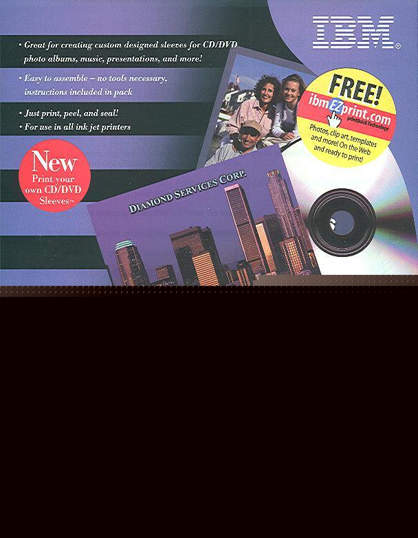 New 50 ibm photo quality inkjet glossy cd/dvd sleeves 