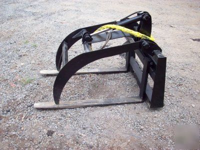  fork log grapple rake skid loader fit bobcat,case etc