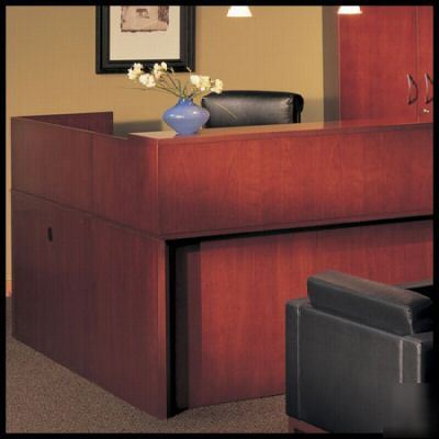 New office reception desk receptionist station l shaped 