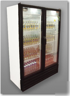 New 28CF double door glass cooler