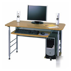 Lorell computer workstation tower storage 48X24X30 oak
