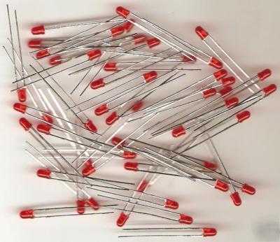 Red 3MM led's high efficiency t-1 2.0-2.5 volt 30MA X50