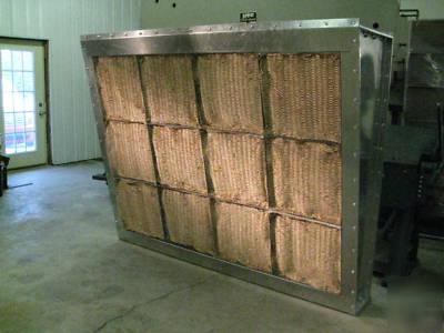 7' wide x 6' tall tapered exhaust cabinet/spray booth