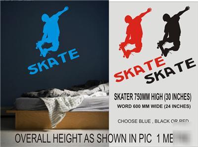 Skateboarder large size wall decals