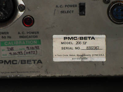 Pmc/beta pmc 208 vibration analyzer model 208LF *sale*