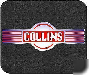 Collins mouse pad >1938 bar style logo > ham radio