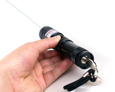 Industrial grade adjustable green laser torch with lock