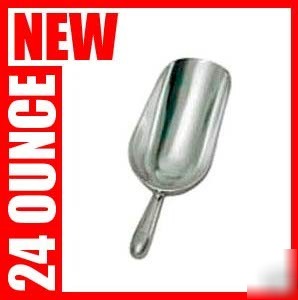 New 24 oz commercial aluminum bar ice dry bin scoop