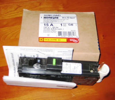 New square d arc-fault circuit breaker HOM115AFI 