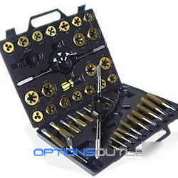 45 pcs large metric titanium coated tap and die set