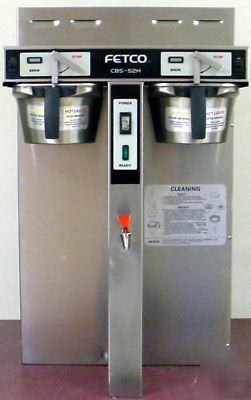 Fetco cbs-52H-20 twin 2.0 gallon coffee brewer