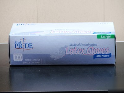 Latex gloves powder free medical grade 1 box 100