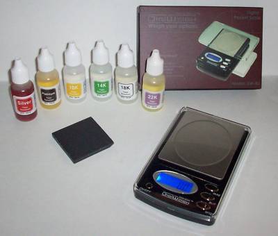 Scrap gold business buy & sell test kit karat silver oz