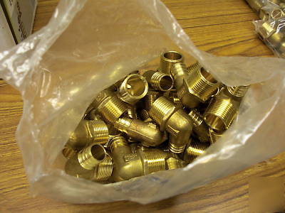 PXLM0404 forged brass pex fitting ip male elbow