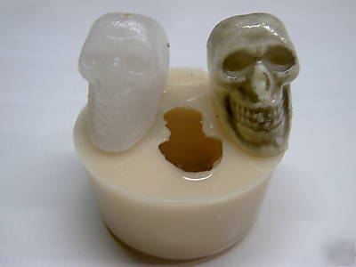 1.5 inch skull rubber mold mould / wax candle silicone