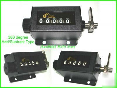 8 hq 5 digit mechanical counter 360 degree add-subtract