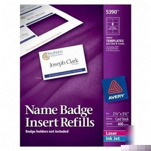 Avery name badge refill - 2.25