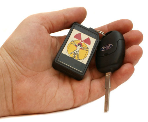 Radiation detector meter geiger counter pocket keychain