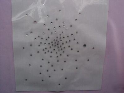 Lot 50 star burst 5,000 rhinestone iron on applique hot