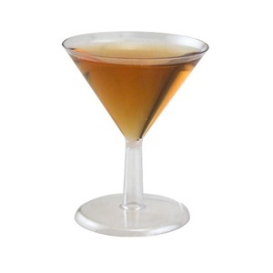 Mini plastic martini glasses - case of 250 - 2 oz
