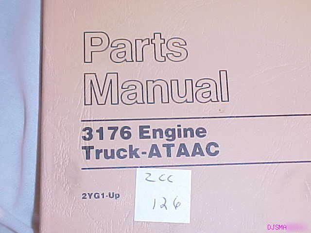 Caterpillar 3176 ataac truck engine parts book manual