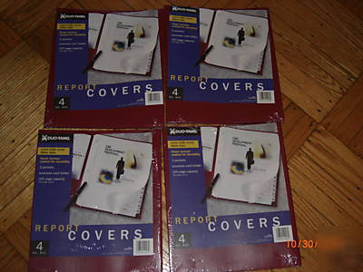New 16 linear texture 2 pocket w/ tangs report covers 