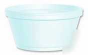 White super heavy duty squat foam food container