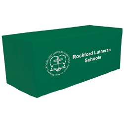 8' trade show fitted table throw 1-color imprint