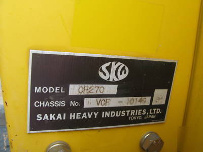 2004 sakai paving pro CR270 double drum